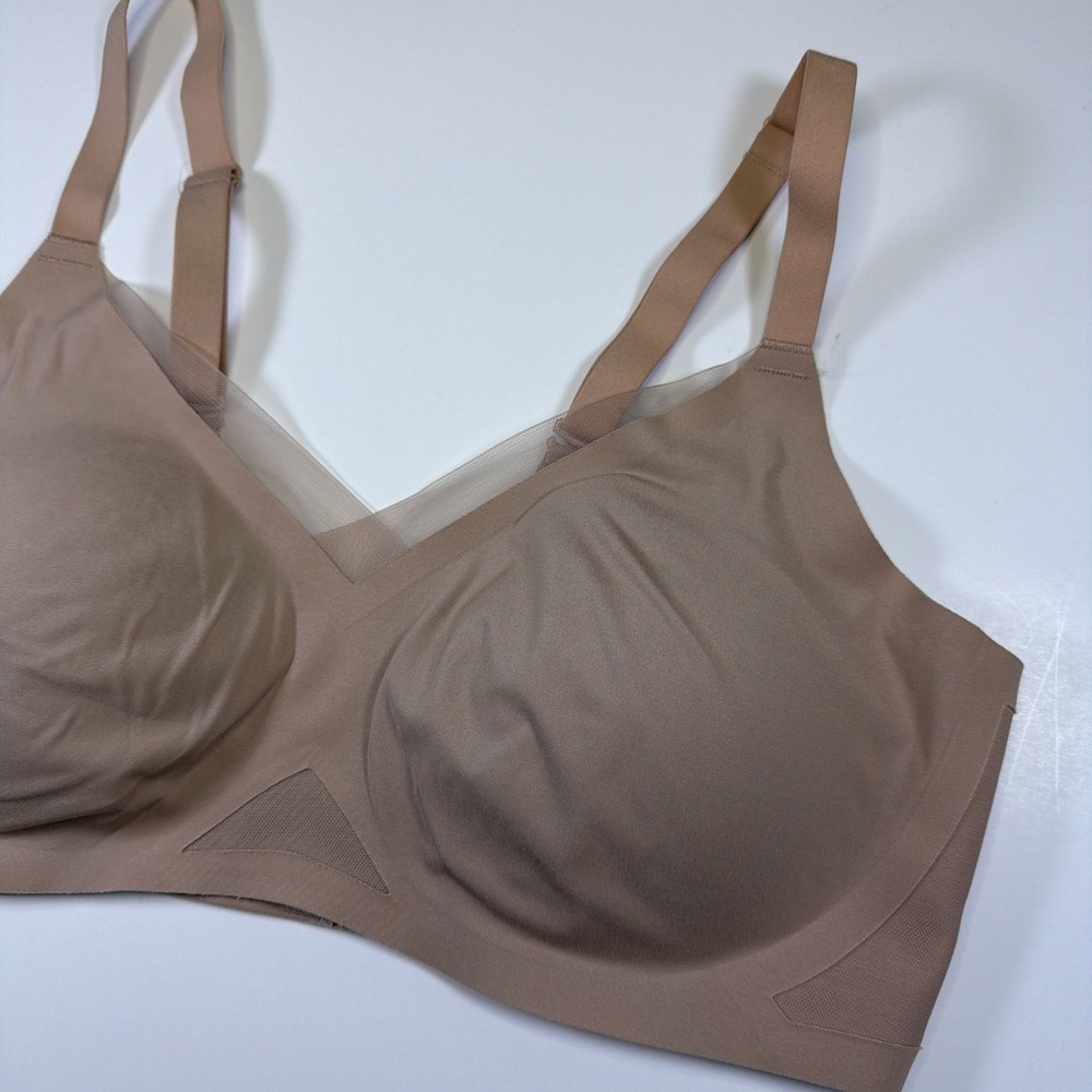Honeylove Crossover Bra Wireless Large Tan Beige Removable Padding Convertible - Picture 3 of 14